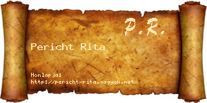 Pericht Rita névjegykártya